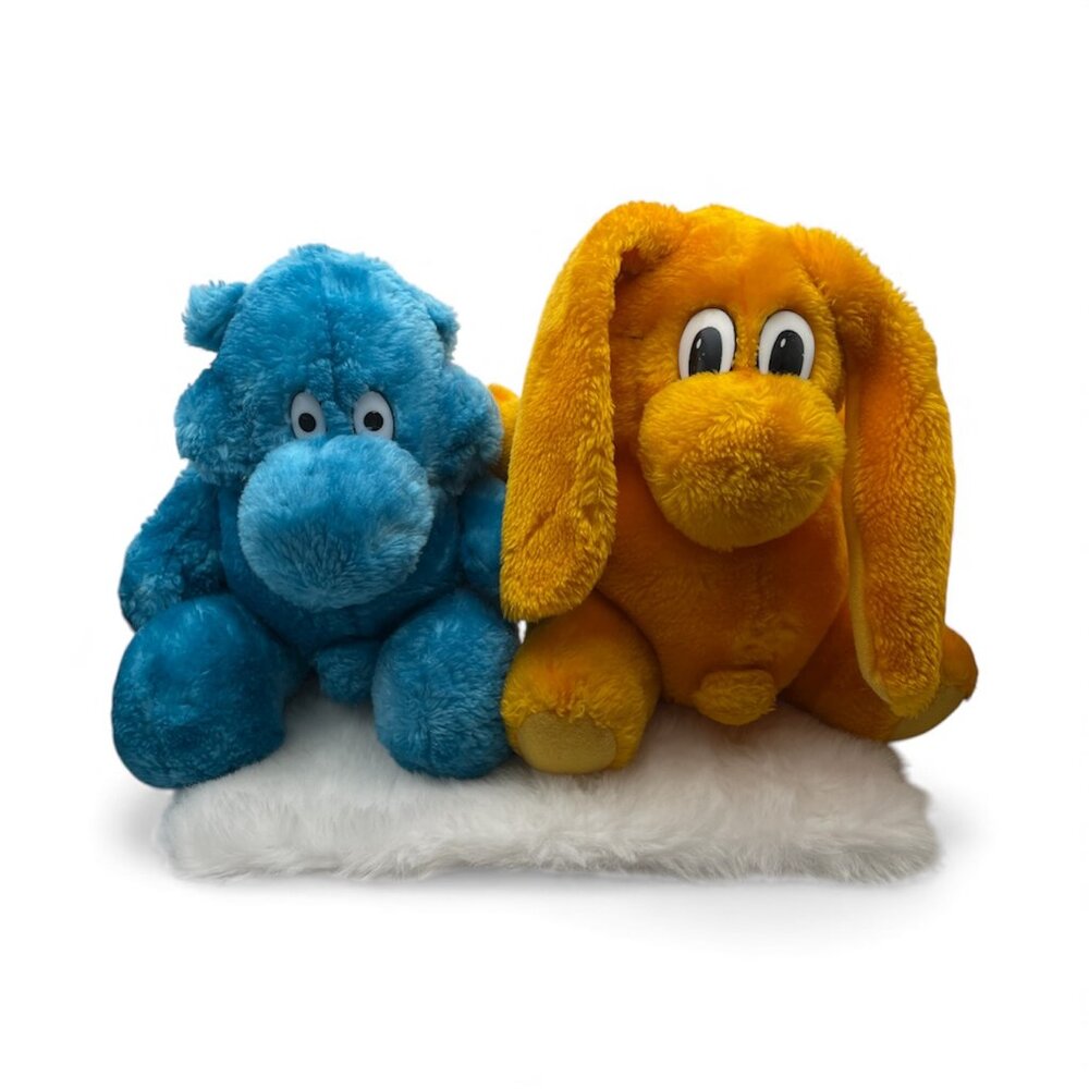 Kodak Kolorkins Plushies 1989 Klakki & Kwikki Stuffies Lot Vintage (SKU: 433TO)